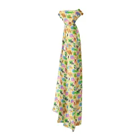 African Animals Printed Stole Dupatta Headwear | Girls & Women | Soft Poly Fabric