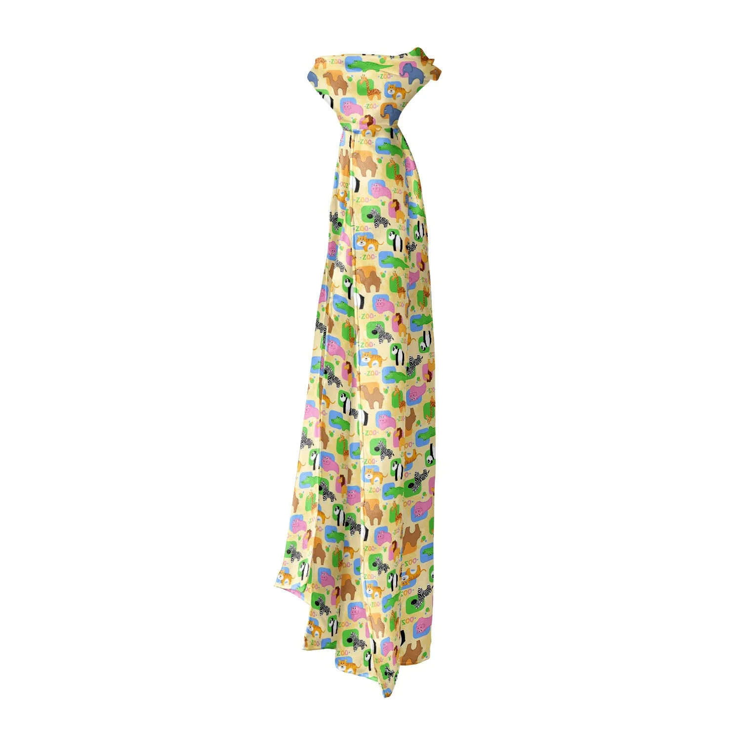 African Animals Printed Stole Dupatta Headwear | Girls & Women | Soft Poly Fabric