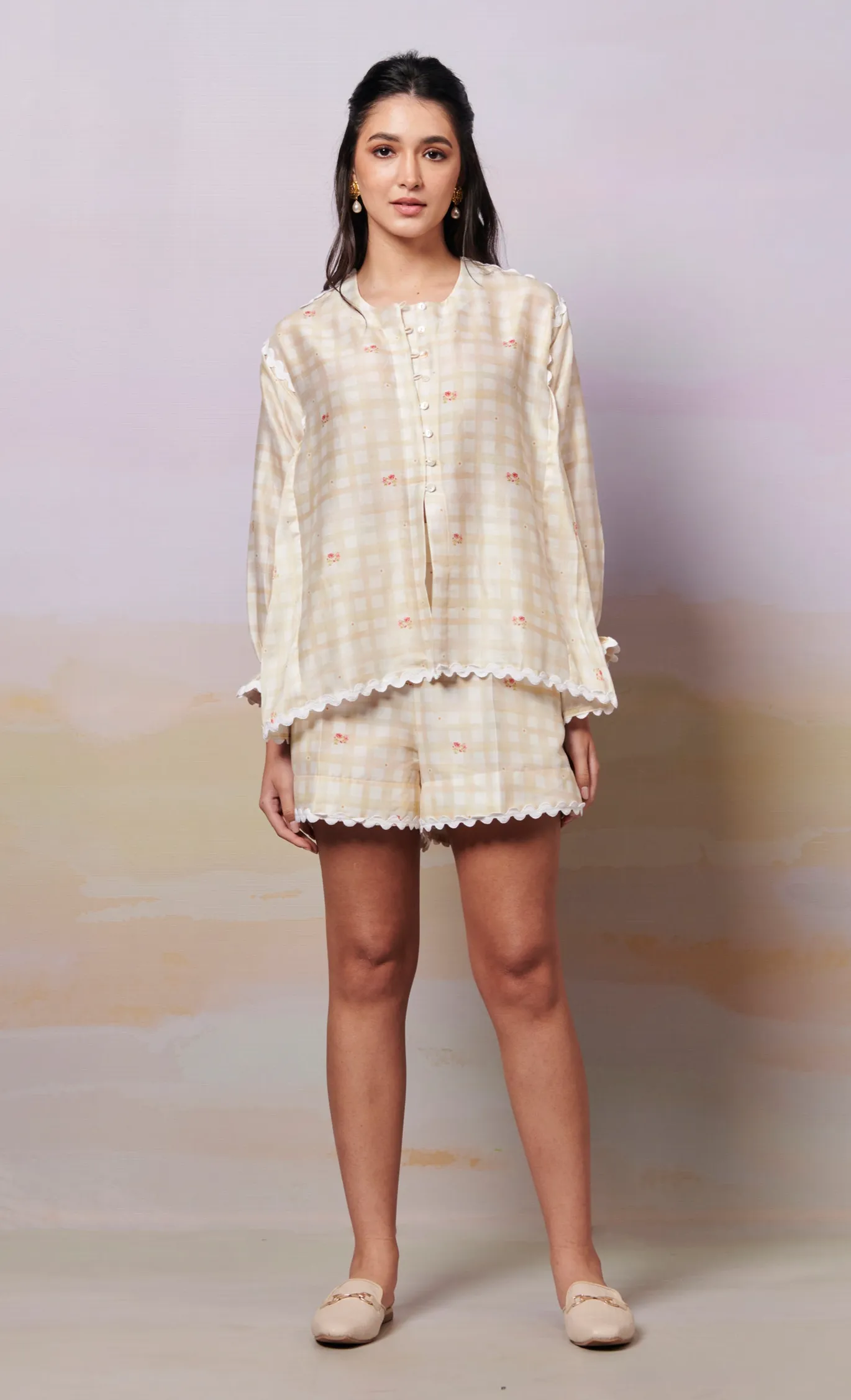 After Glow Rosette Shirt Top