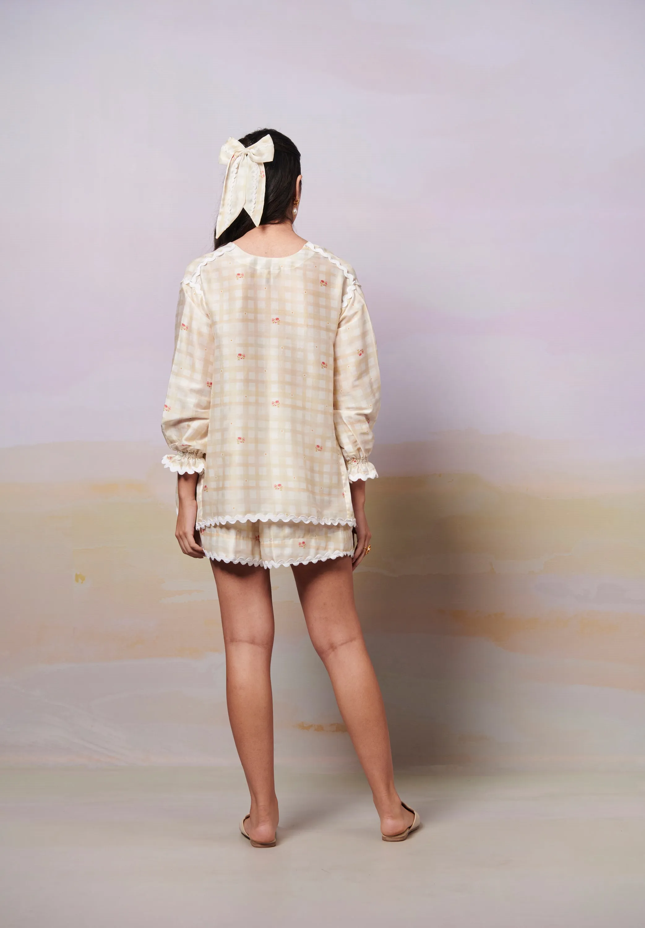 After Glow Rosette Shirt Top