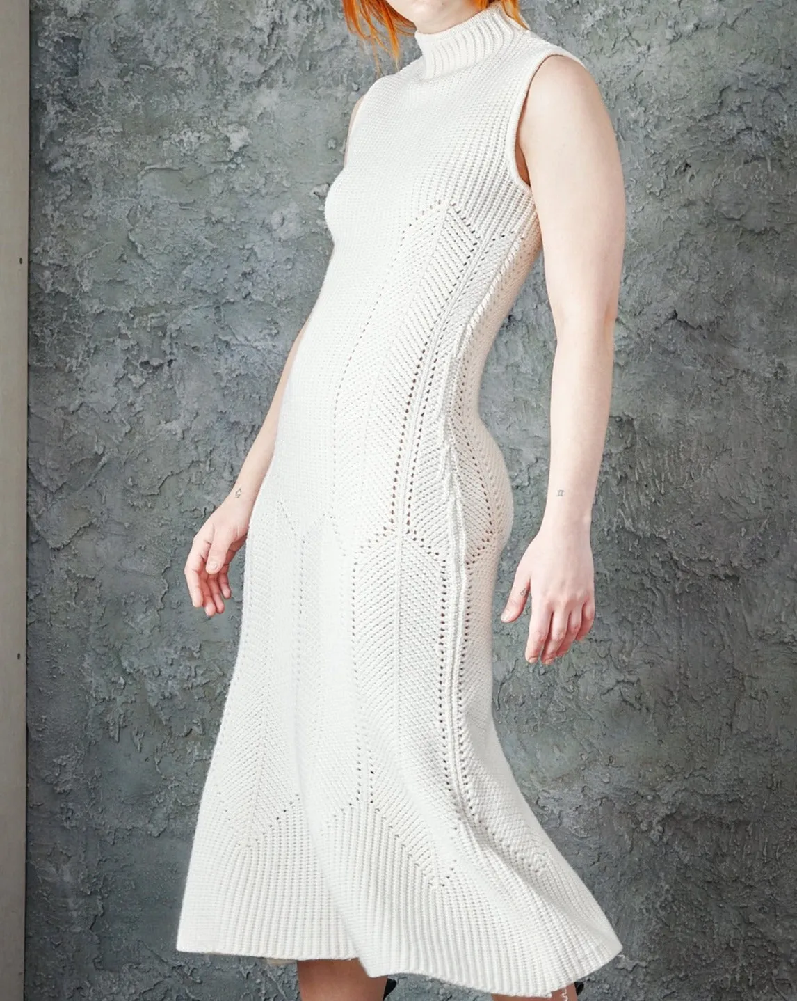 Alexander Mcqueen FW 1999 "The Overlook" cable knit sleeveless dress