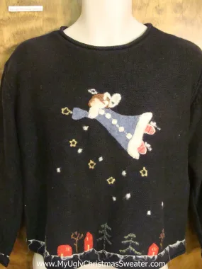 Angel Sprinkling Cheer Tacky Xmas Party Sweater
