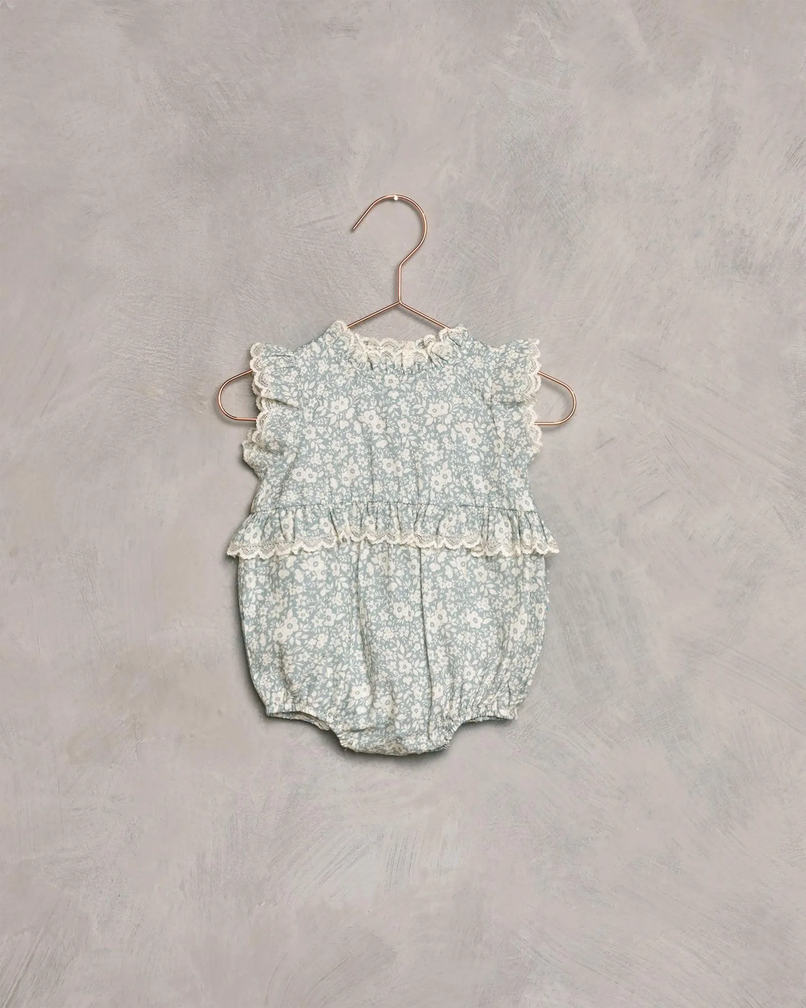 Baby Girl Alice Romper | Blue Floret | Noralee