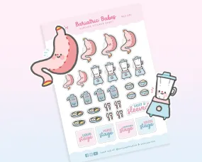Bariatric Babe Sticker Sheet | Cute Gastric Sleeve Planner Stickers | WLS 001