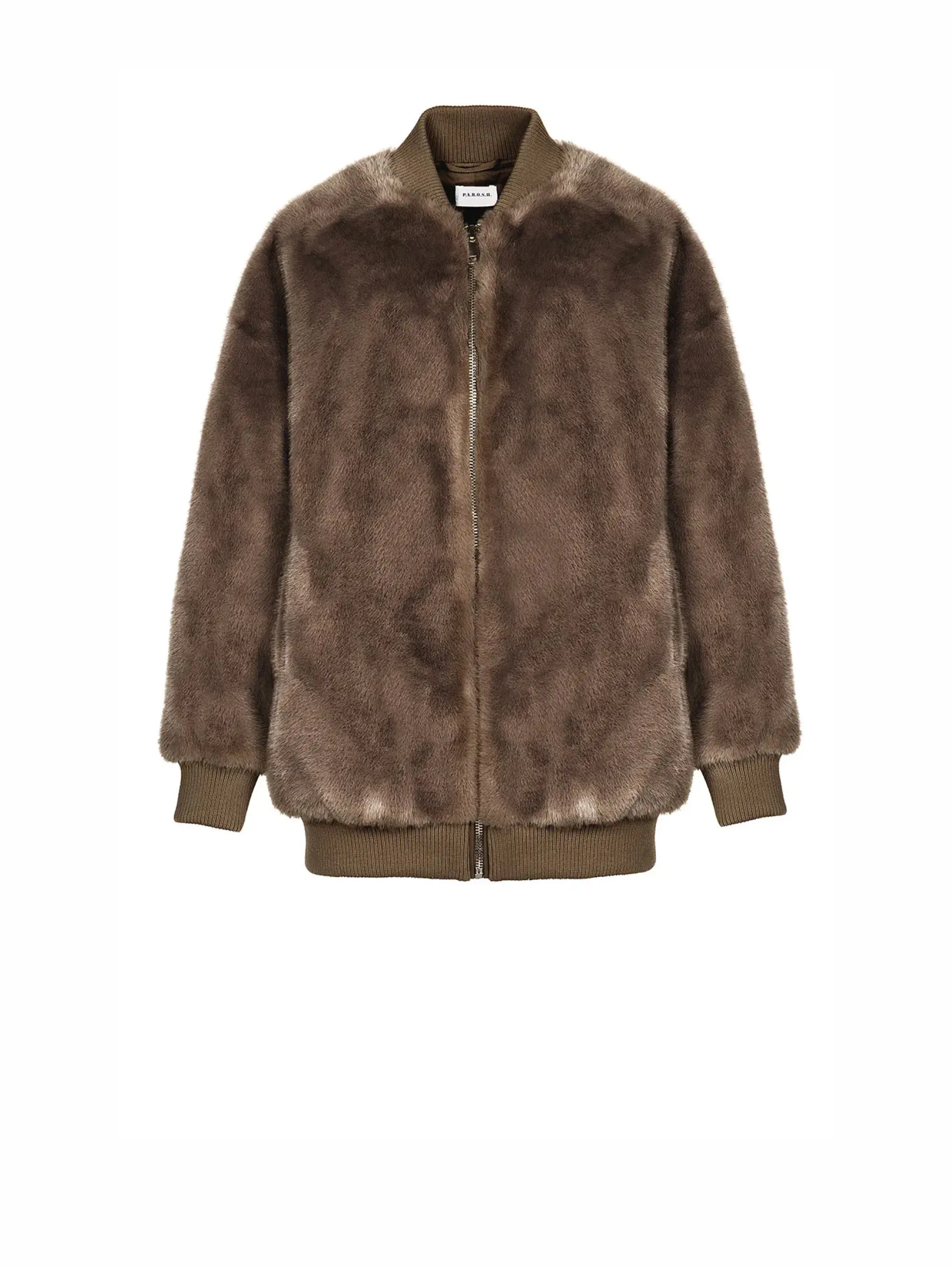 Bomber in Ecopelliccia Marrone