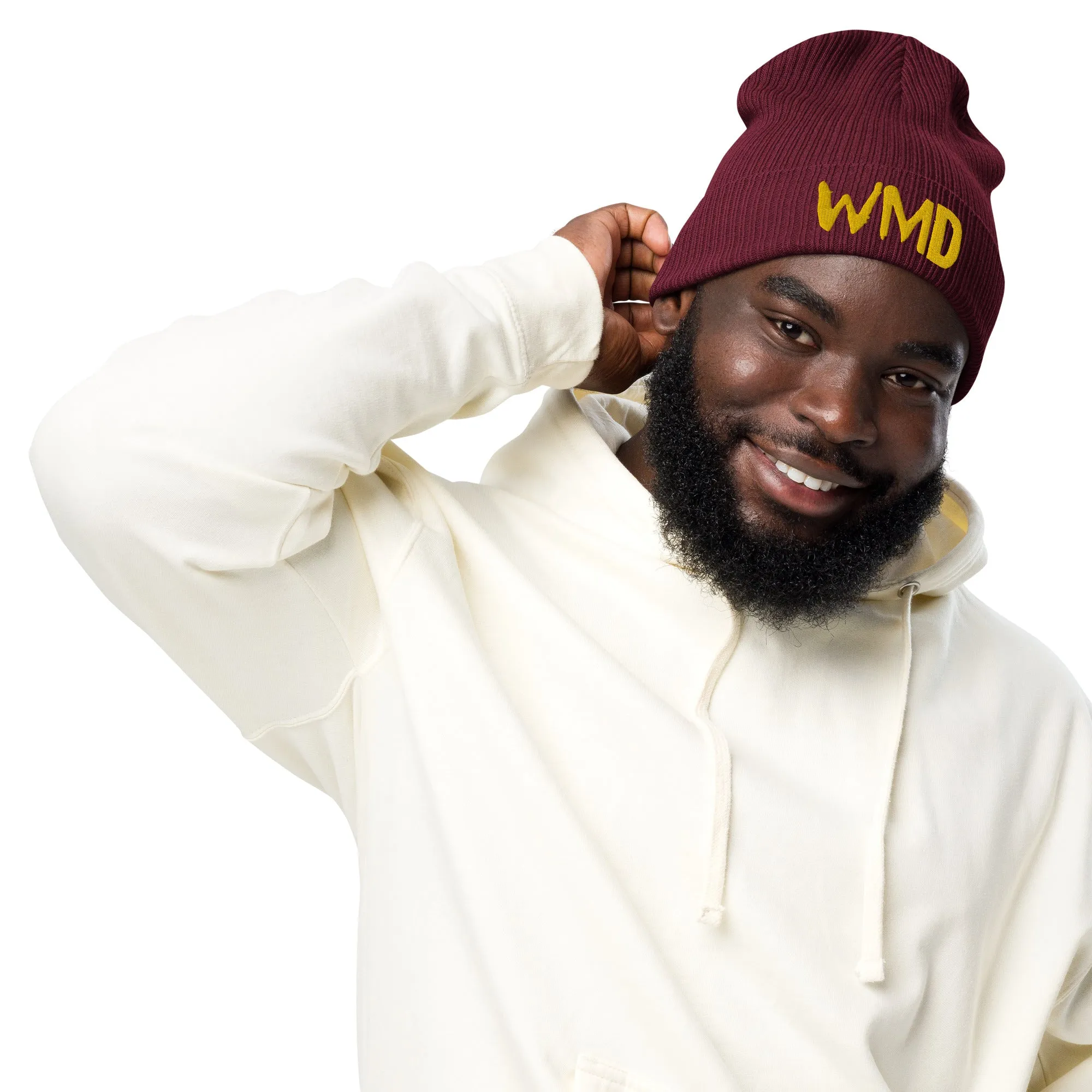 Burgundy WMD Logo Beanie