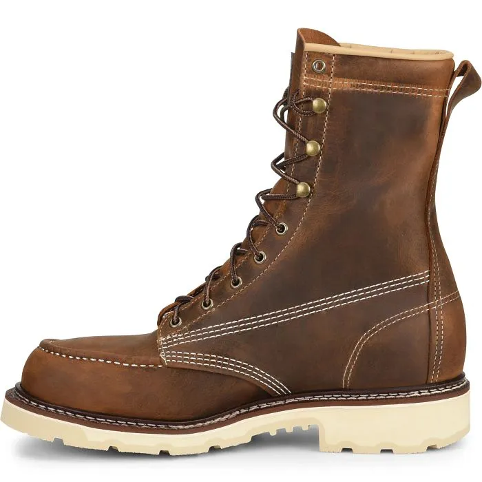 Carolina Men's Ferric  USA Made 8" Steel toe Moc Toe Work Boot - Brown - CA7516