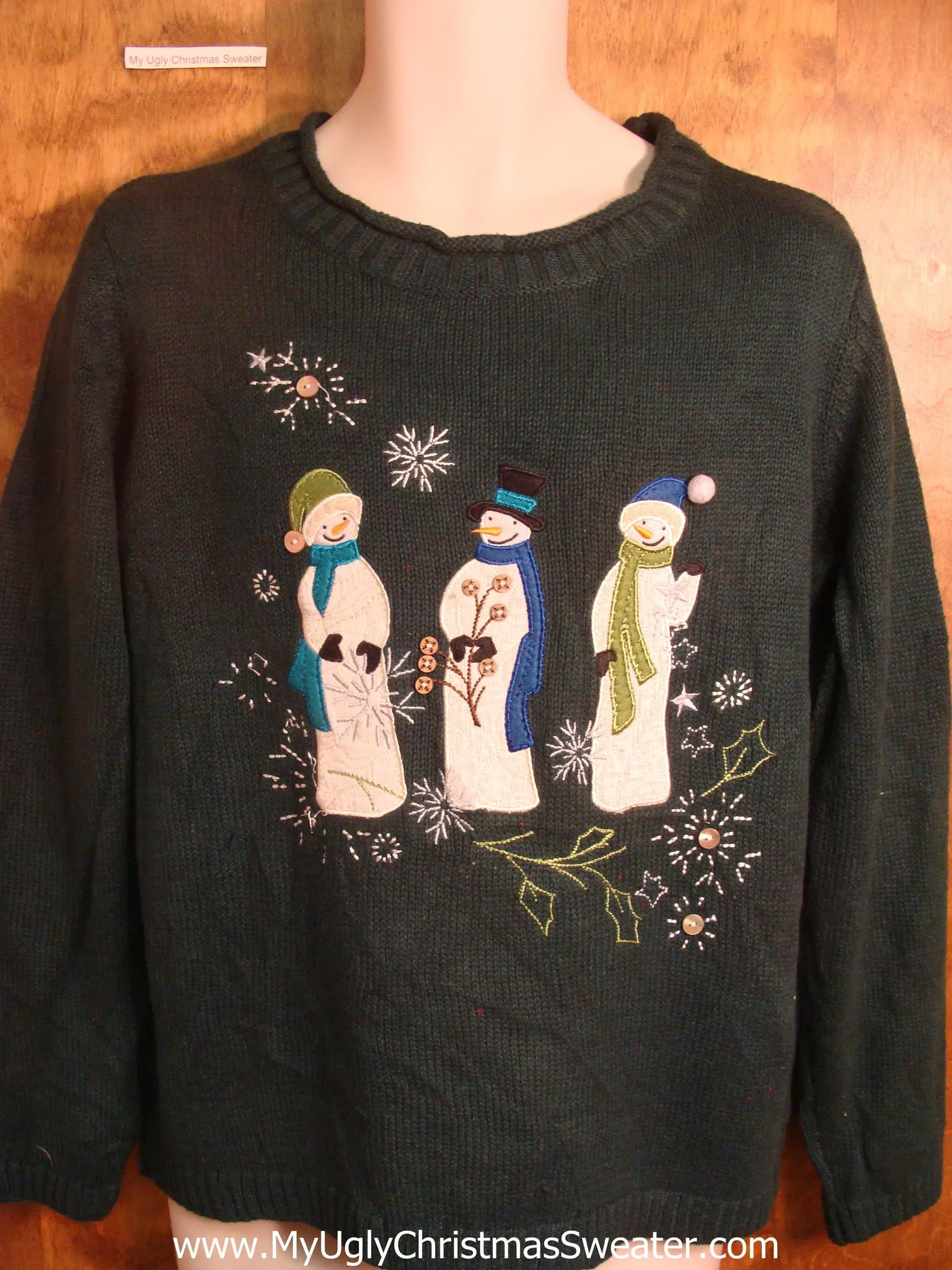 Chatting Snowmen Ugly Christmas Sweater
