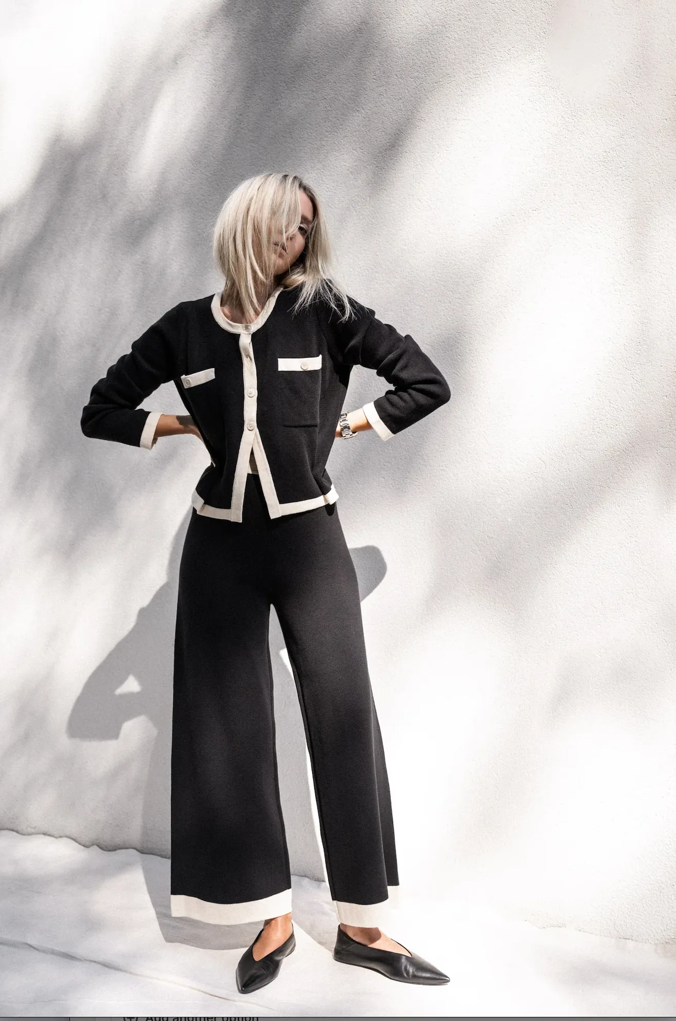 Cosette Pants in Black/Cream