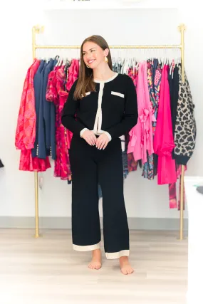 Cosette Pants in Black/Cream