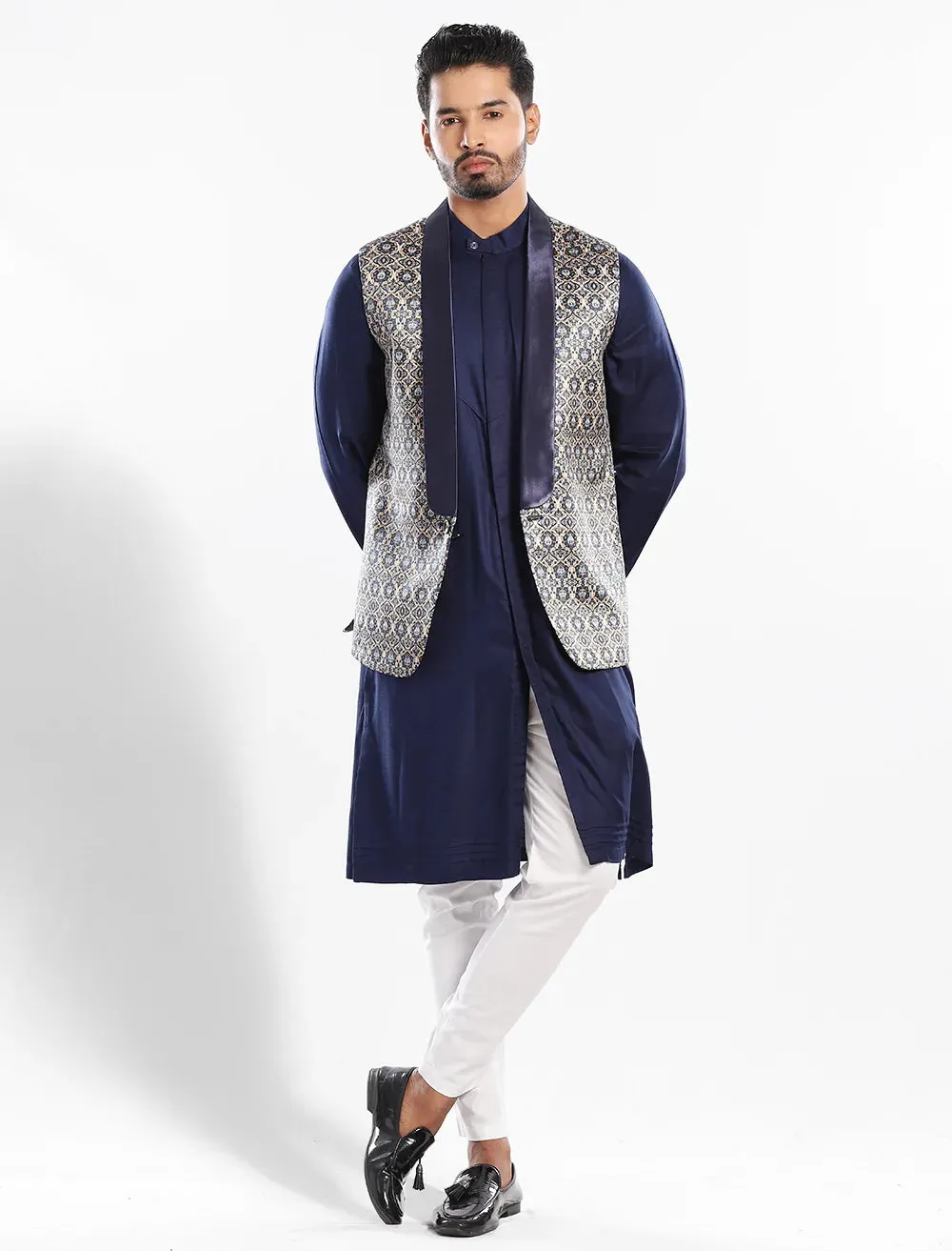 Digital Printed Lapple Waist Coat