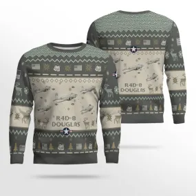 Douglas R4D-8 (C-117D) R4D8 (C117D)_Aircraft Ugly Sweater, Ugly Sweater Christmas Shirt for Men Dad Veteran