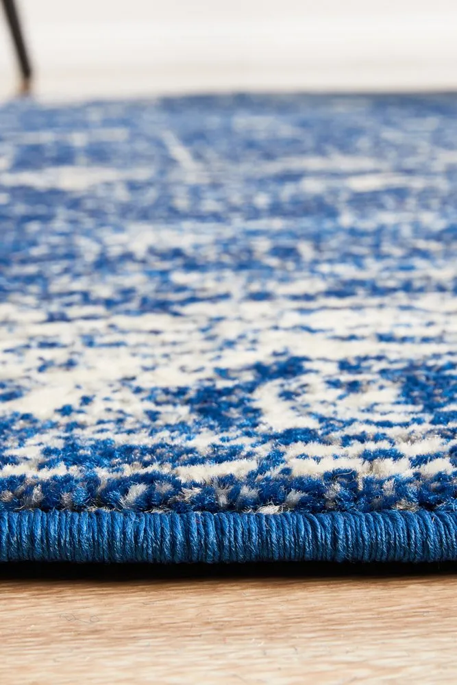 Evoke 252 Round Rug (Navy) by Rug Culture