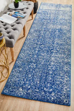 Evoke 252 Runner Rug (Navy) by Rug Culture