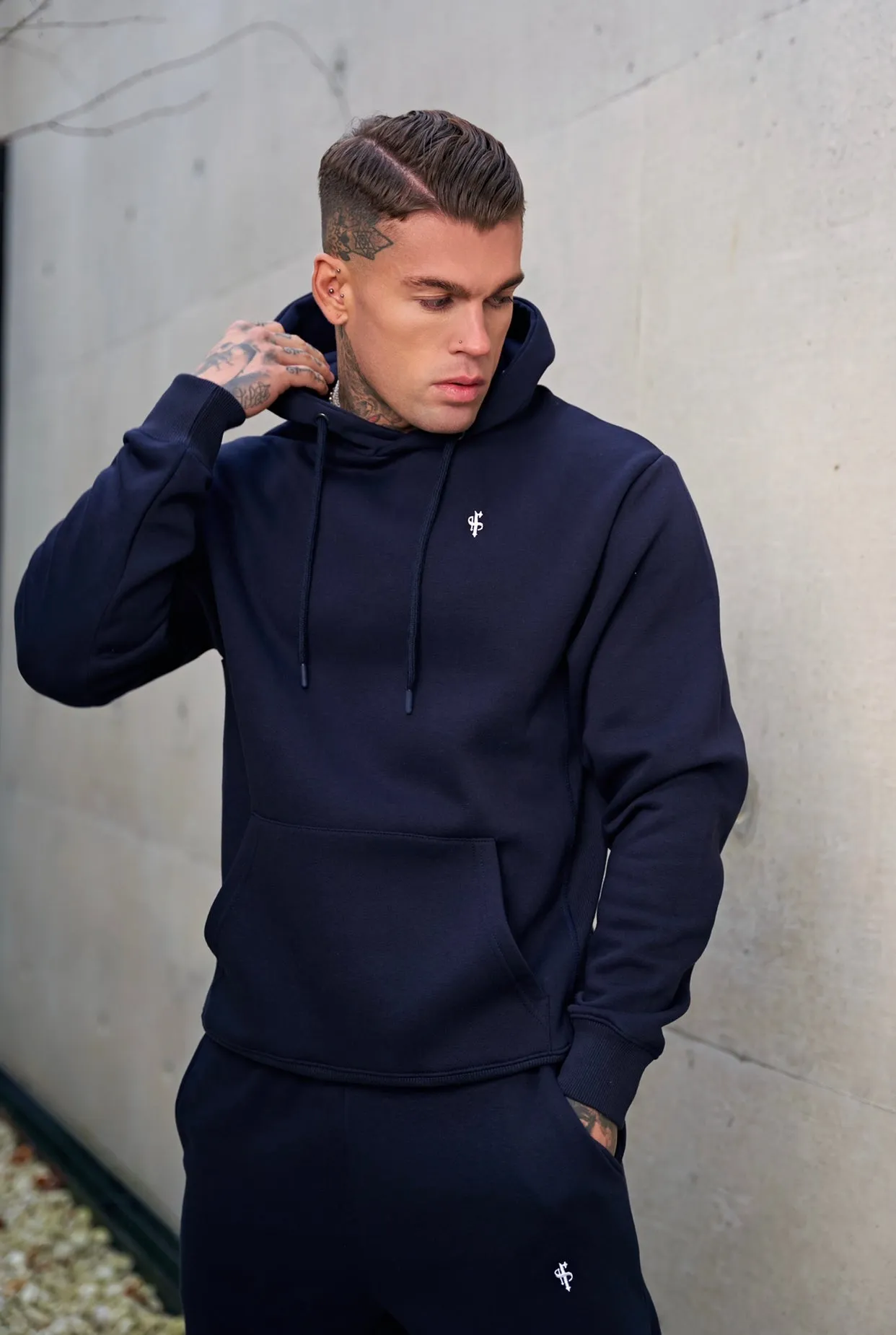 Father Sons Navy Relaxed Fit Rib Panel Sweat Pants - FSH724
