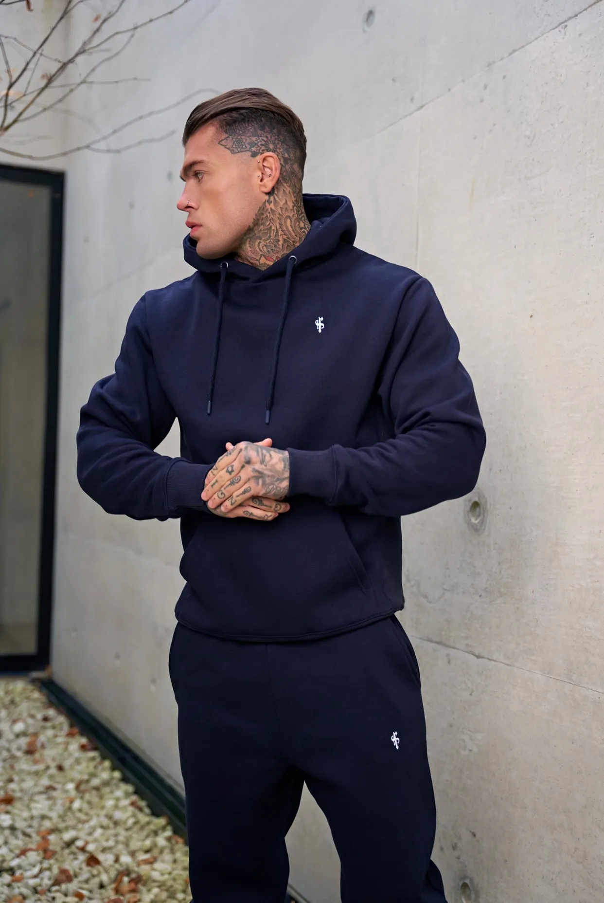 Father Sons Navy Relaxed Fit Rib Panel Sweat Pants - FSH724