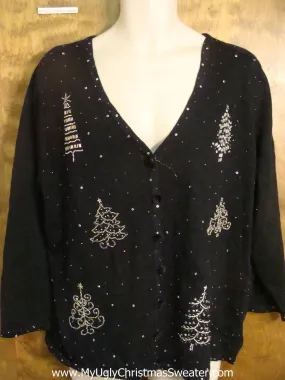 Glittery Tree Bad Christmas Sweater