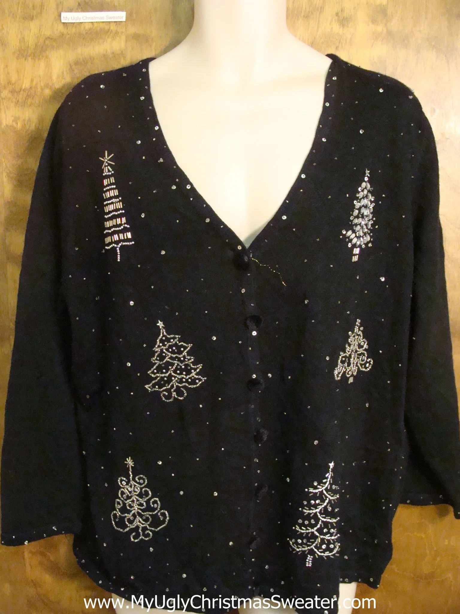Glittery Tree Bad Christmas Sweater