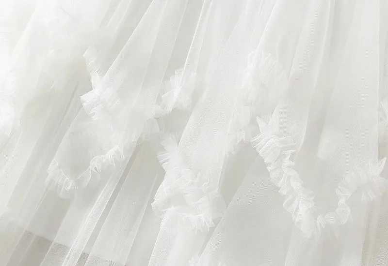 Handkerchief Layers Tulle Midi Skirt Ten Colours