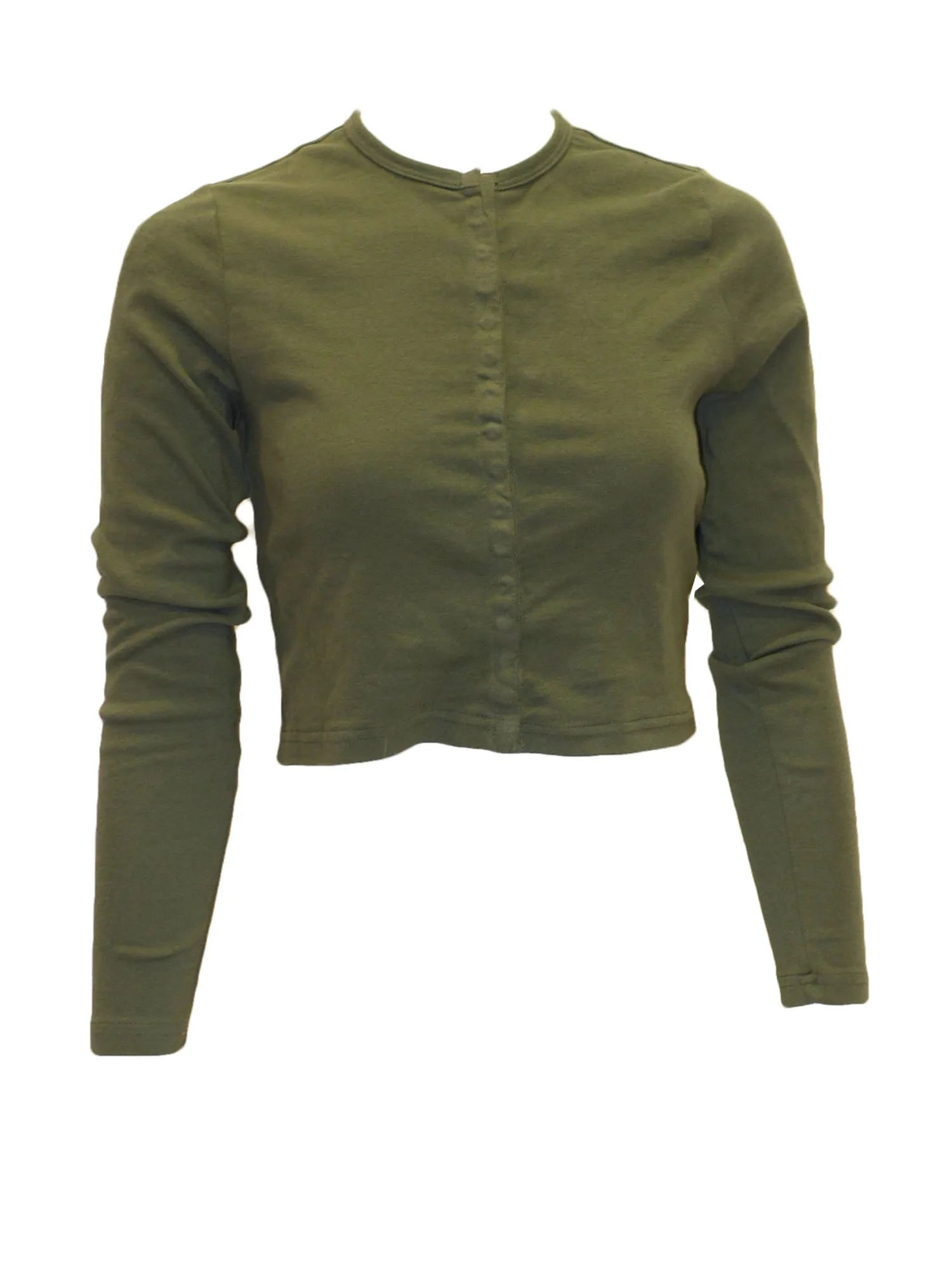 Hard Tail Cropped Snaps Cardigan (T-252)