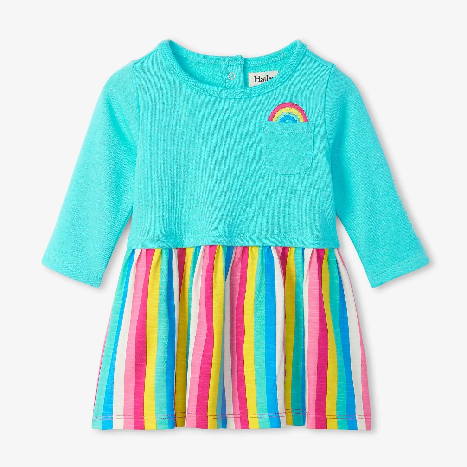 Hatley Radiant Rainbow Layered Knit Baby Dress