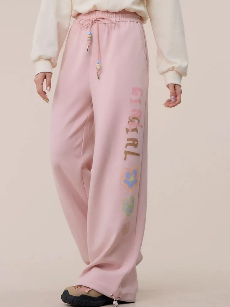 High waist straight sweatpants【s0000003787】