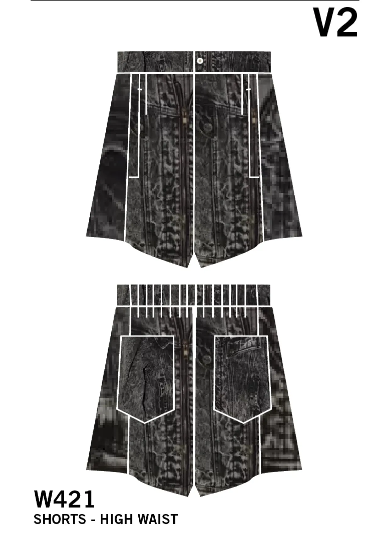 HIP SUMMER SHORTS - DENIM washed black