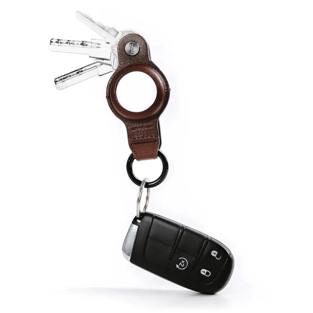 KeySmart AirTag Compact Leather Key Holder Organizer for Apple Air Tag