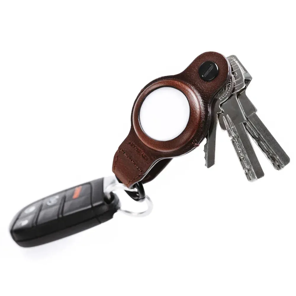 KeySmart AirTag Compact Leather Key Holder Organizer for Apple Air Tag