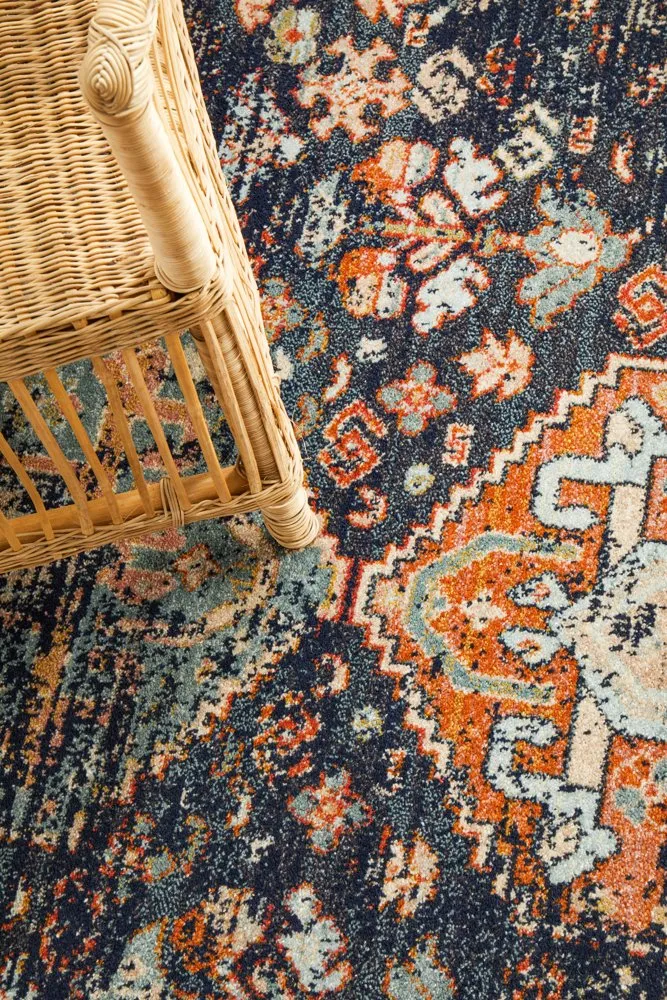 Legacy 854 Round Rug (Navy) by Rug Culture