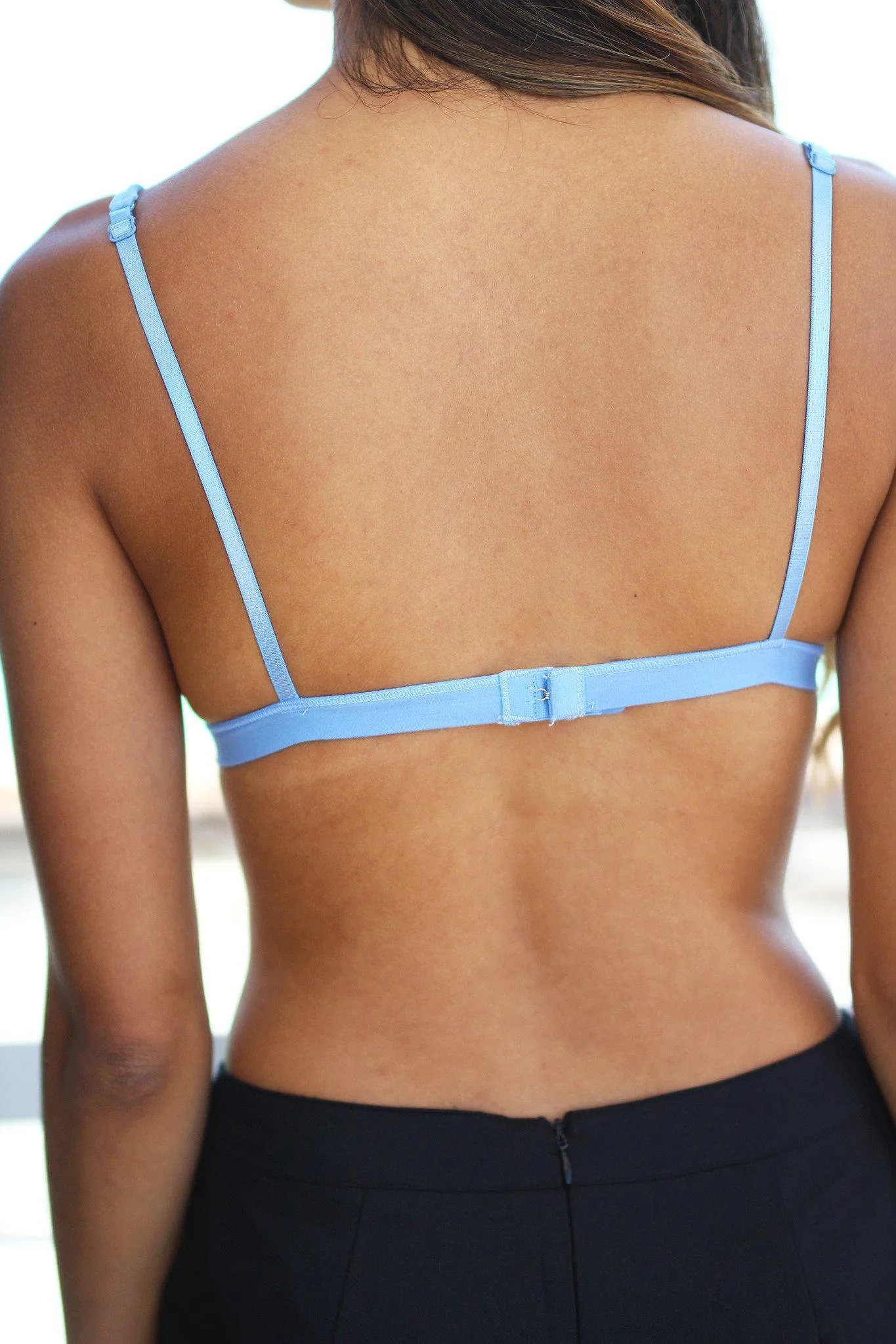 Light Blue Lace Triangle Bralette