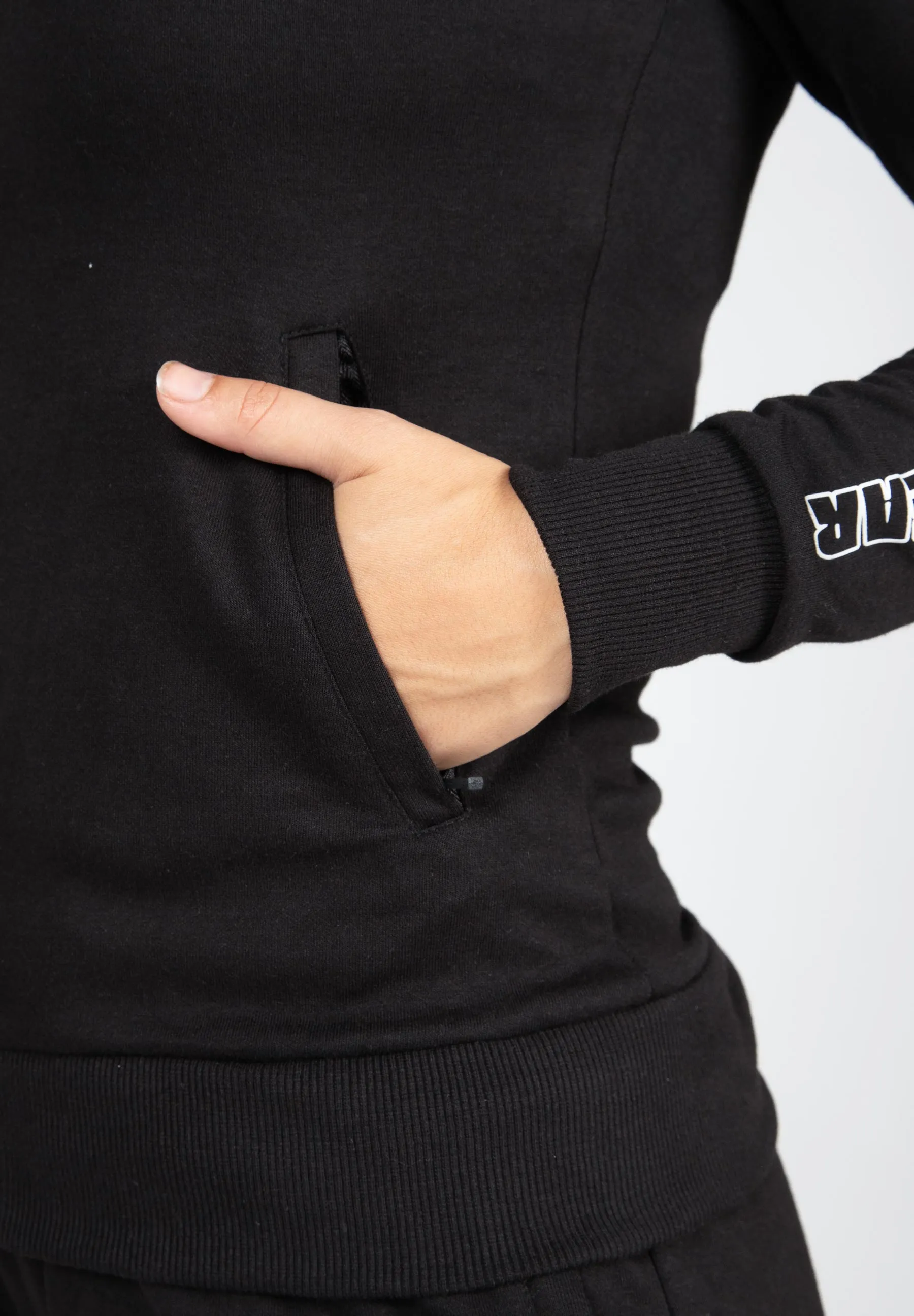 Marion Zipped Hoodie - Black