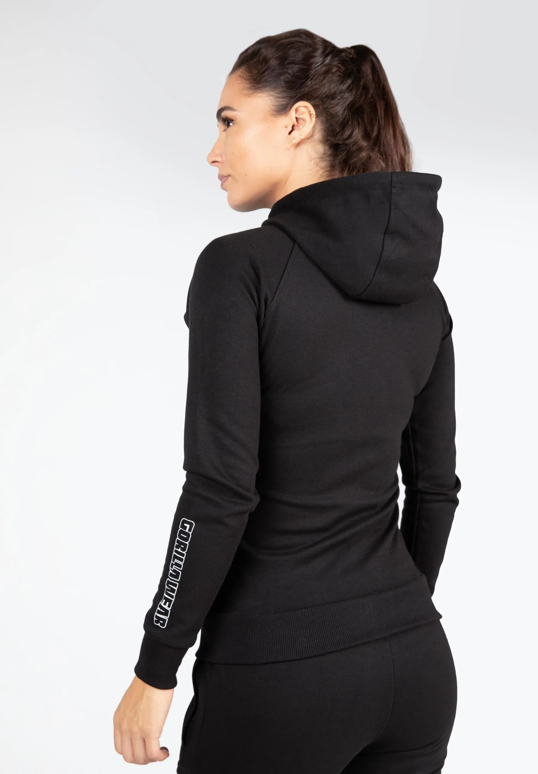 Marion Zipped Hoodie - Black