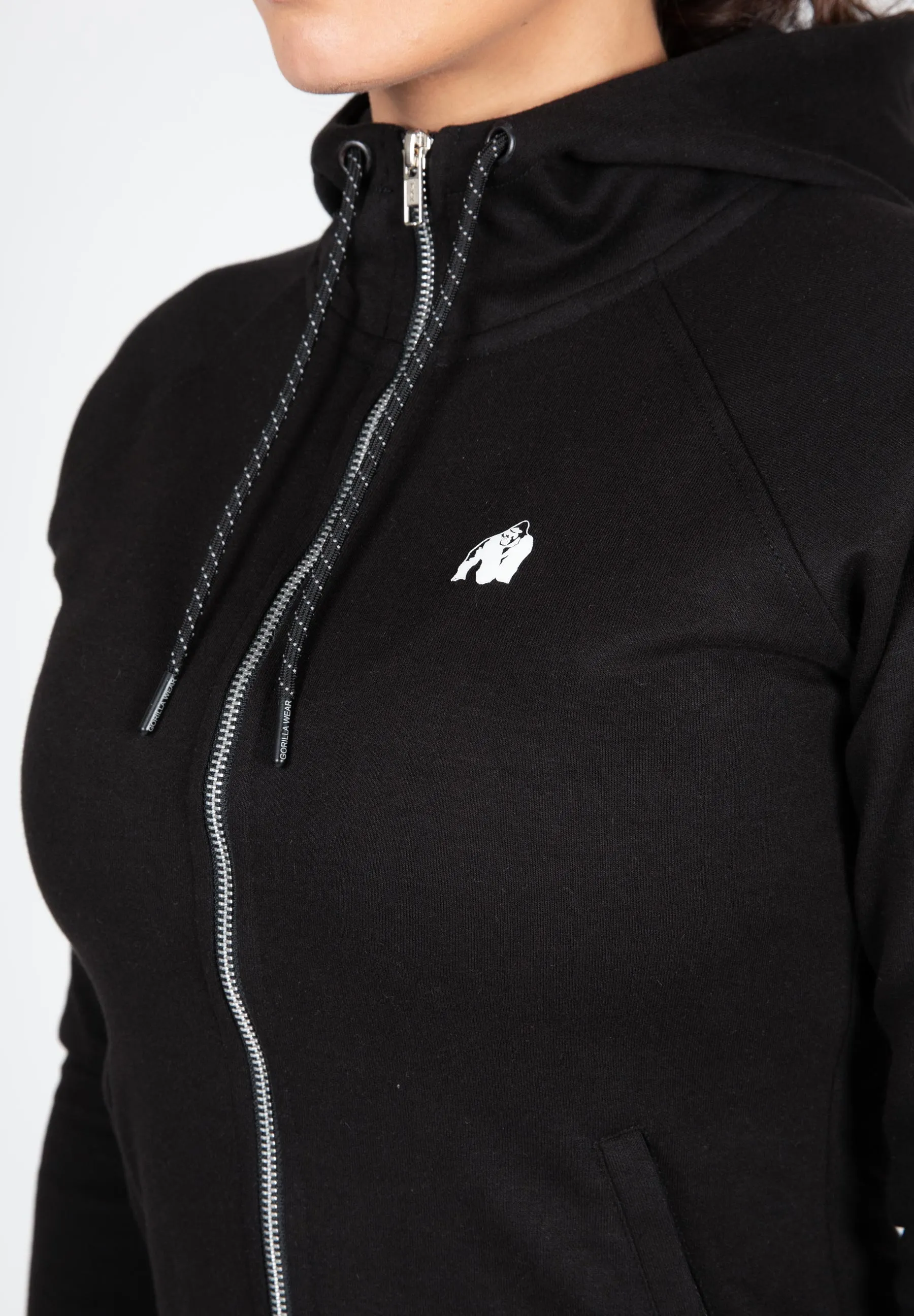 Marion Zipped Hoodie - Black