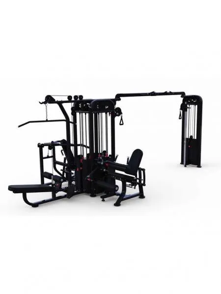 MDF Multi Series Compact 5 Stack Multi Gym Black Frame 104″ Beam with Pull Up Bars