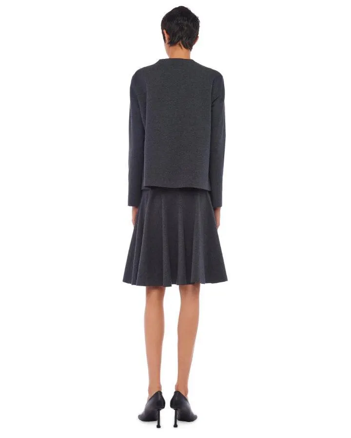 Norma Kamali Cropped Boyfriend Top