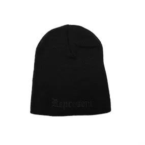 Original Classic Text Short Beanie [BLACK X BLACK]