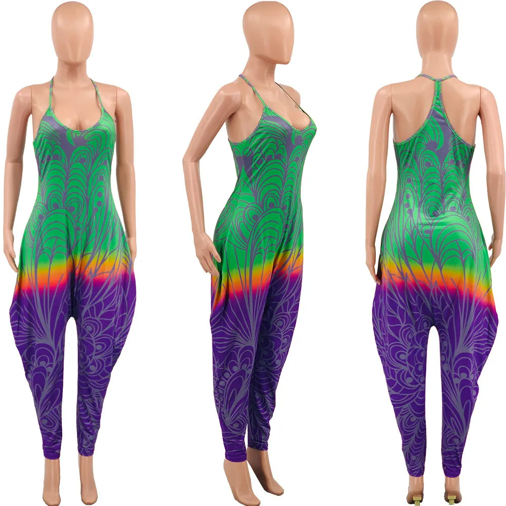 Print Loose Jumpsuit
