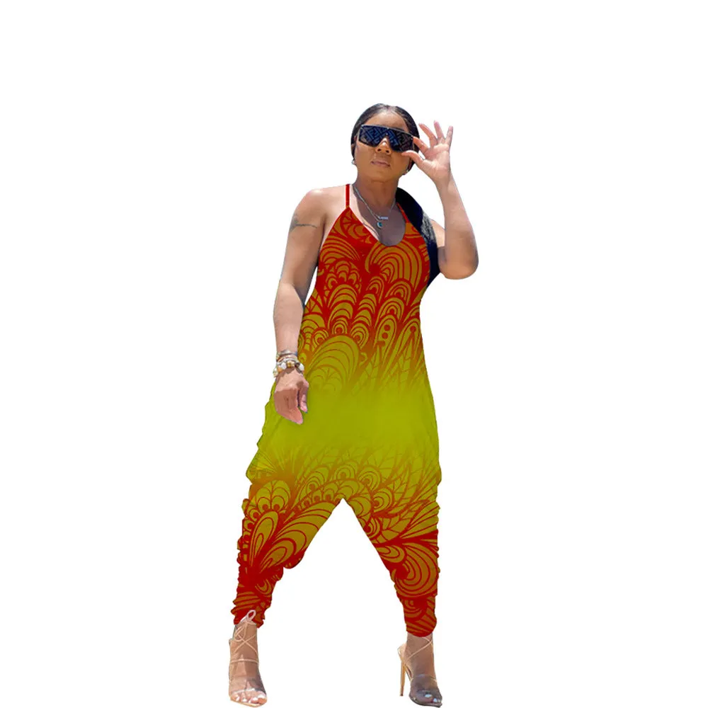 Print Loose Jumpsuit