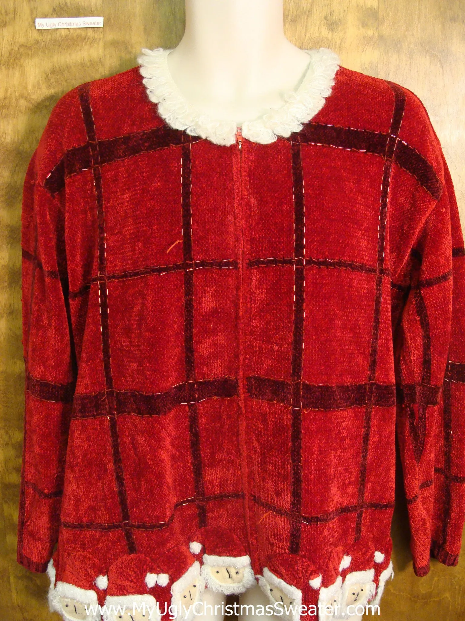Red Checker Board Ugly Xmas Sweater
