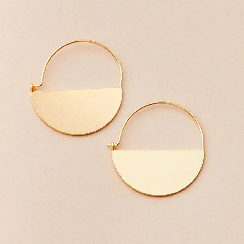Refined Earring Collection - Lunar Hoop - Gold Vermeil
