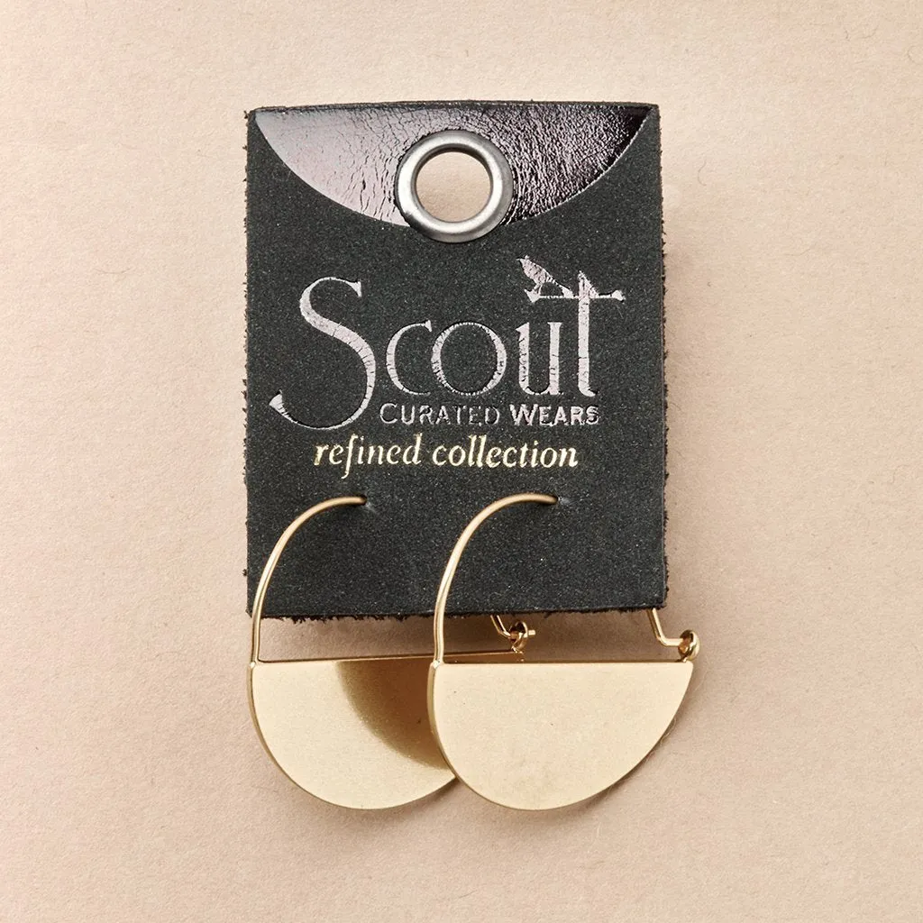 Refined Earring Collection - Lunar Hoop - Gold Vermeil