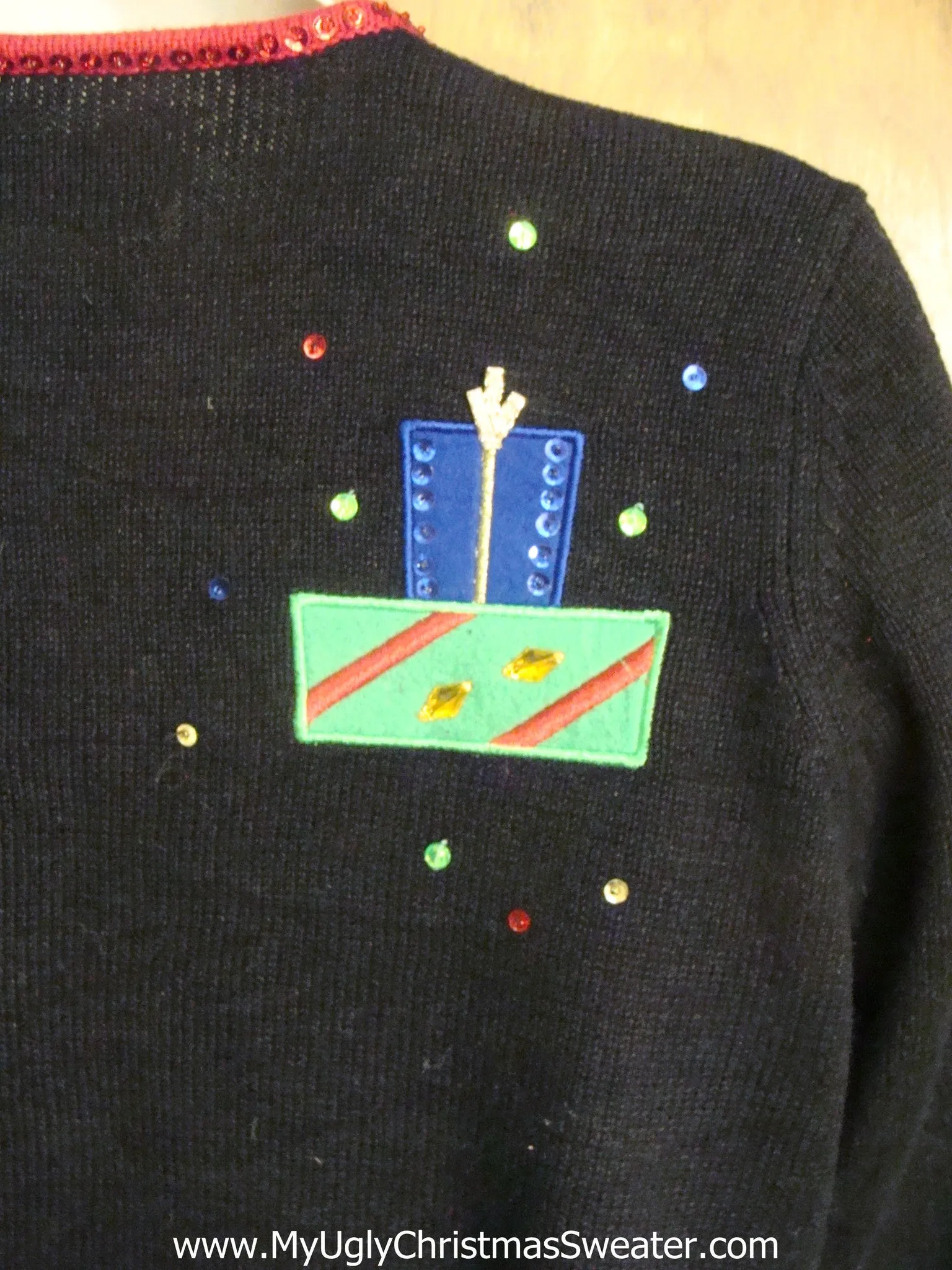Santa with Rudolph Ugly Christmas Jumper