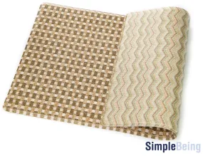 Simple Being Brown Geometric Anti-Fatigue Kitchen Floor Mat (32" x 17.5")