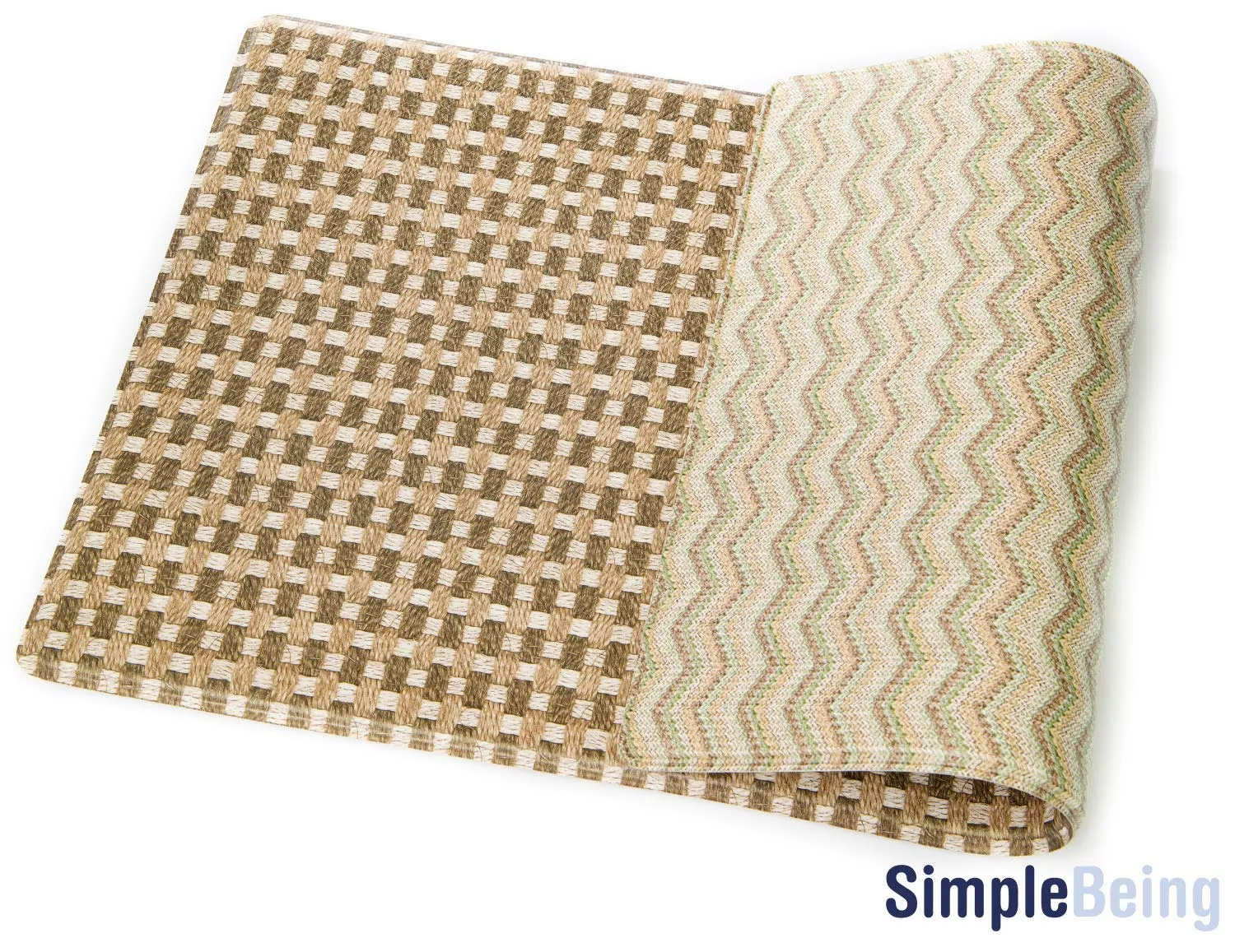 Simple Being Brown Geometric Anti-Fatigue Kitchen Floor Mat (32" x 17.5")