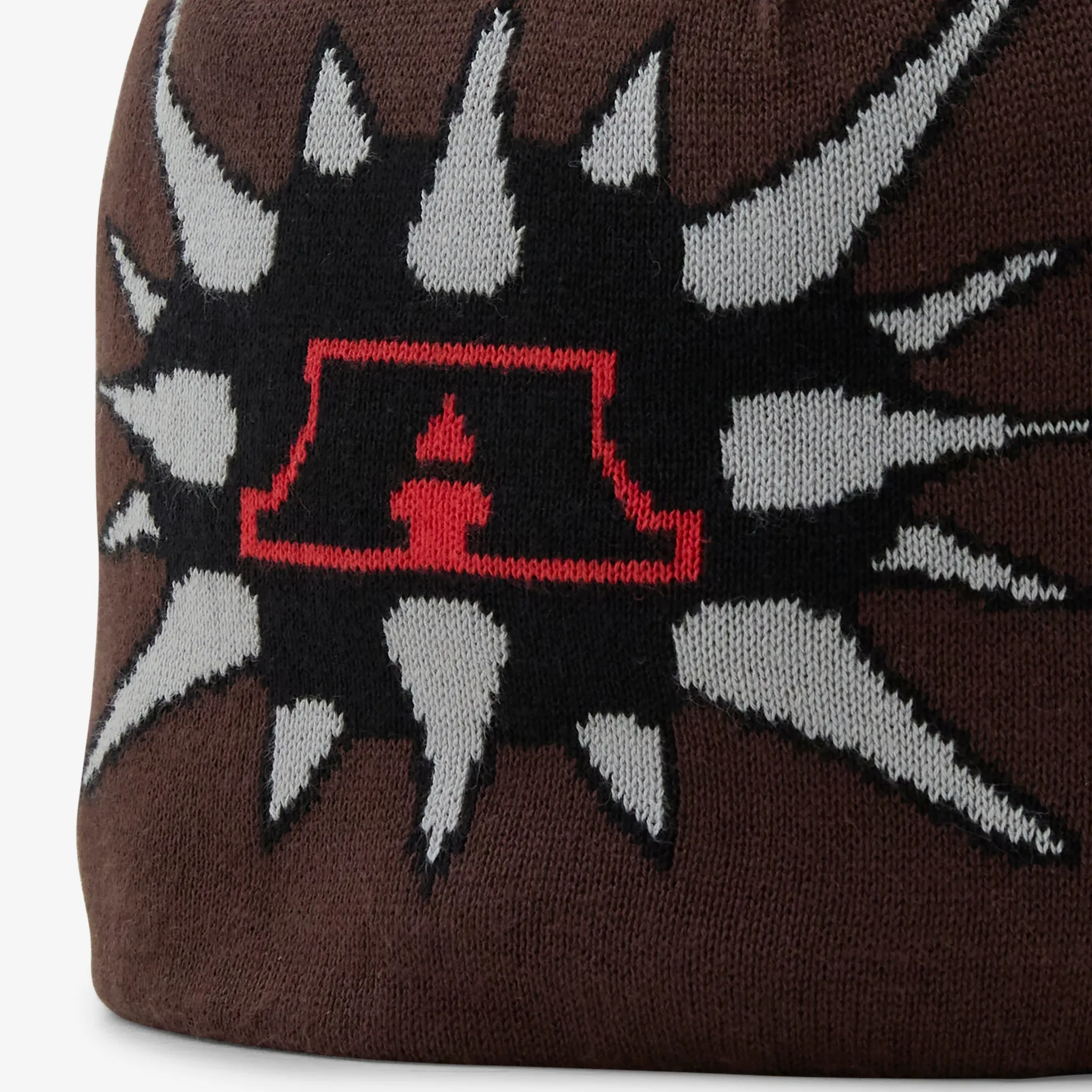 Spike Skully Beanie Brown