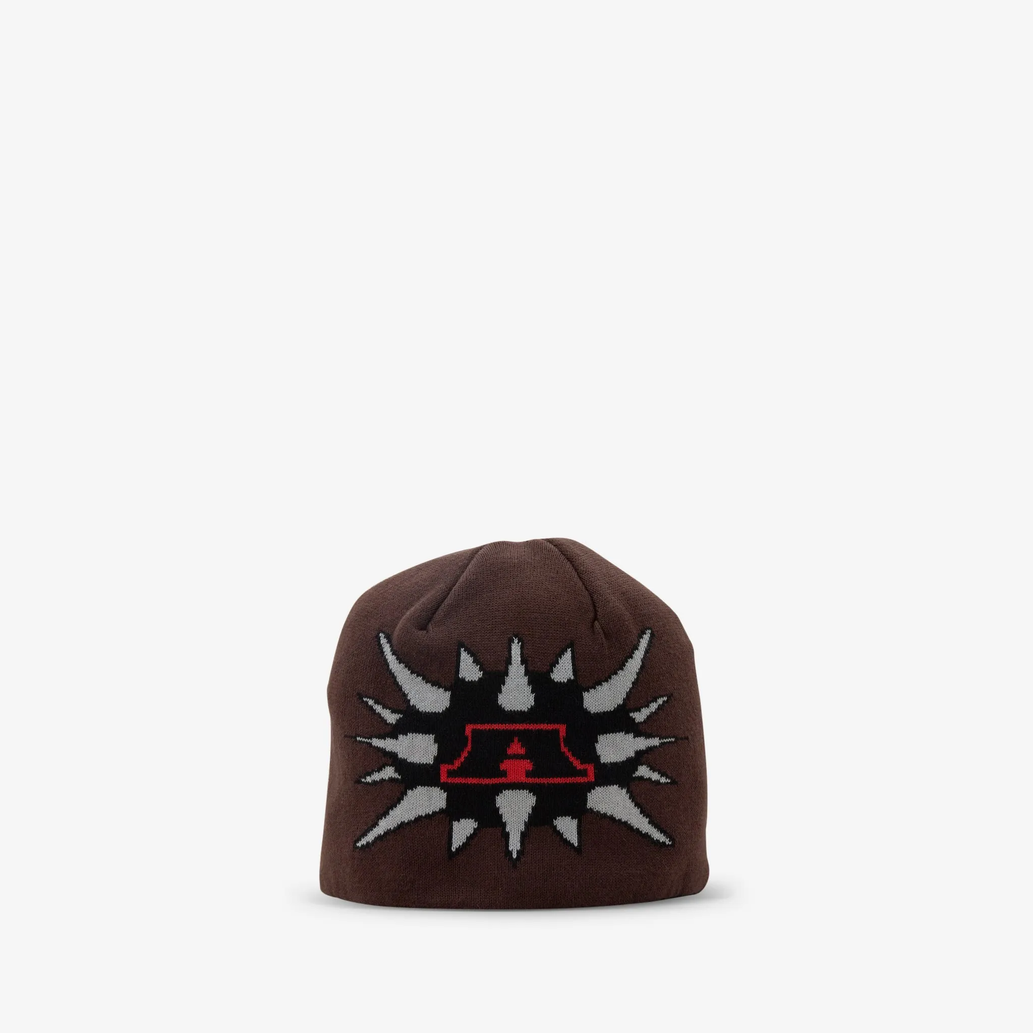 Spike Skully Beanie Brown