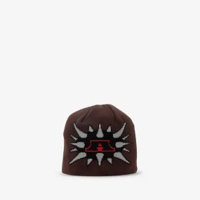 Spike Skully Beanie Brown