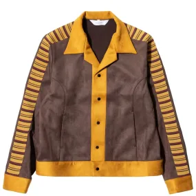 SYNTHETIC SUEDE TRACK JACKET