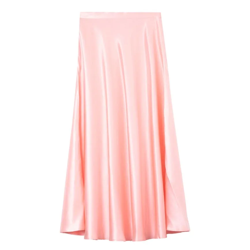 Victoria Silk Skirt Peach